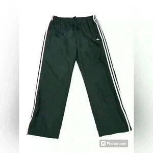 Adidas Vintage Men’s Black and White 3 stripe track pants 2XL